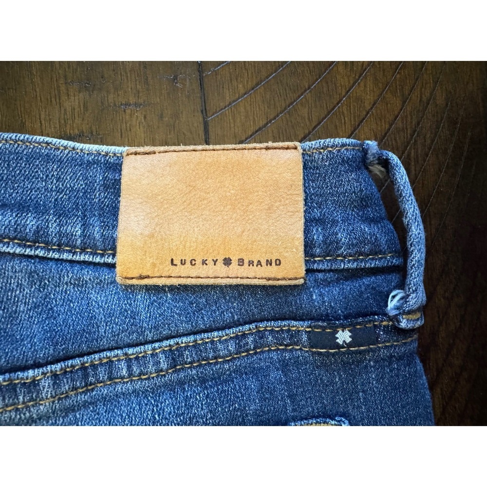 Lucky Brand Sweet Crop Jeans Womens 2/26 Medium Wash Straight Leg Denim - Picture 5 of 6